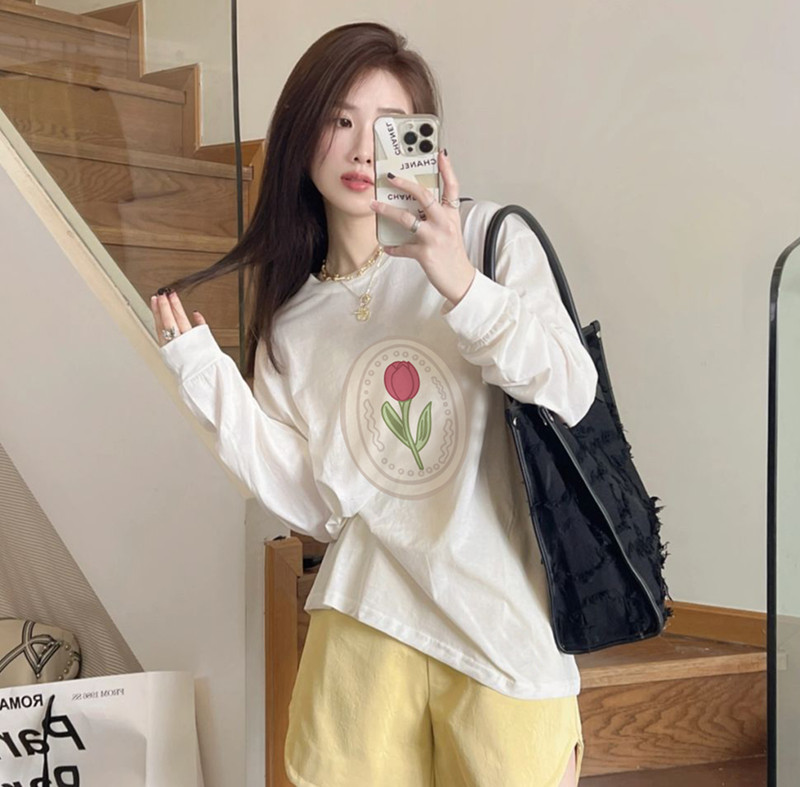Yellow Winter Clothing - 여성용 스웨트셔츠 빈티지 의류 아트 스플라이스