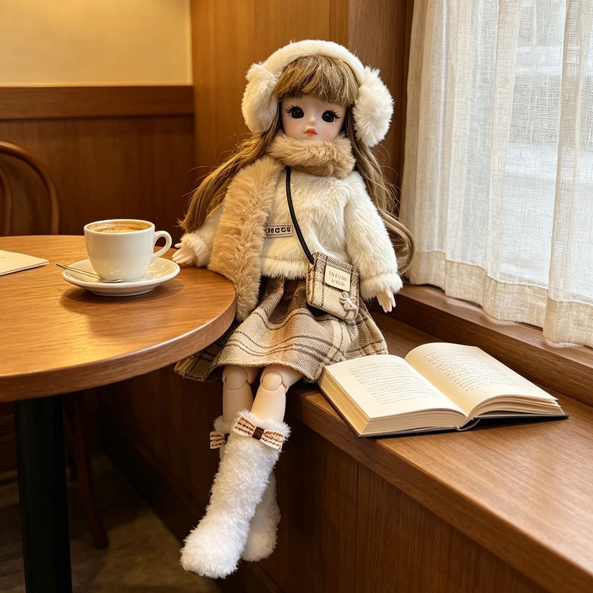 Winter Clothing Earmuffs - 겨울 플러피 BJD 인형 의상 1/6