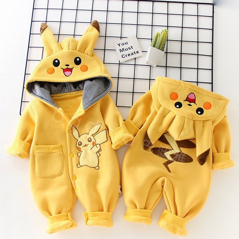 Winter Clothing For Kids - 만화 포켓 몬스터 아기 잠옷 신생아