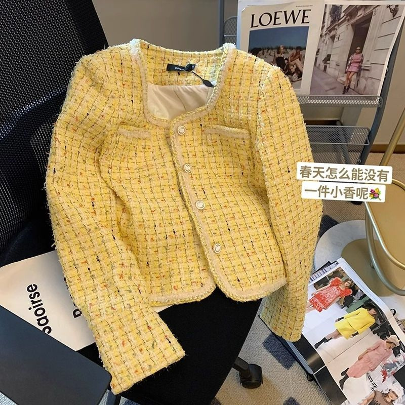 Women Jacket Spring Autumn New - Yellow Winter Clothing 리뷰 및 가격