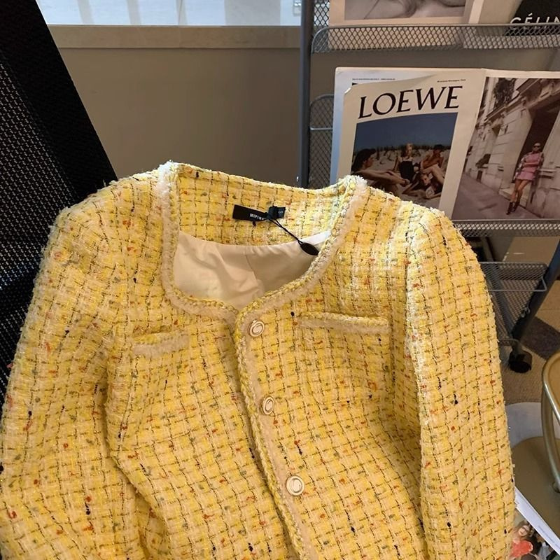 Women Jacket Spring Autumn New - Yellow Winter Clothing 리뷰 및 가격