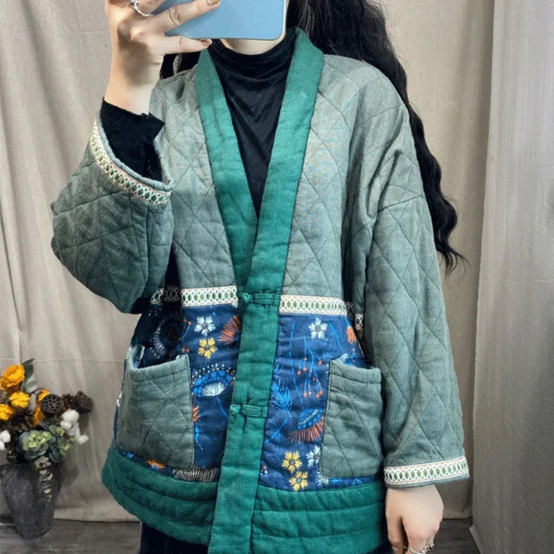 면 패딩 스타일 의류 여성 겨울 코트 탕 슈트 빈티지  - Winter Clothing Youtube 리뷰 및 가격