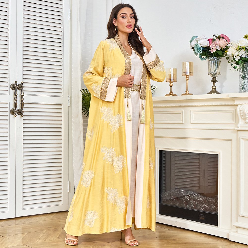 MT480 새로운 에스닉 스타일 여성 의류 자수 펜던트 - Yellow Winter Clothing 리뷰 및 가격