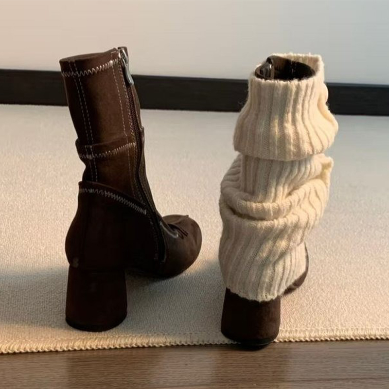 리본 하이힐 여성 부츠 신상 메리제인 슈즈 2025 겨 - Winter Clothing Women'S 리뷰 및 가격