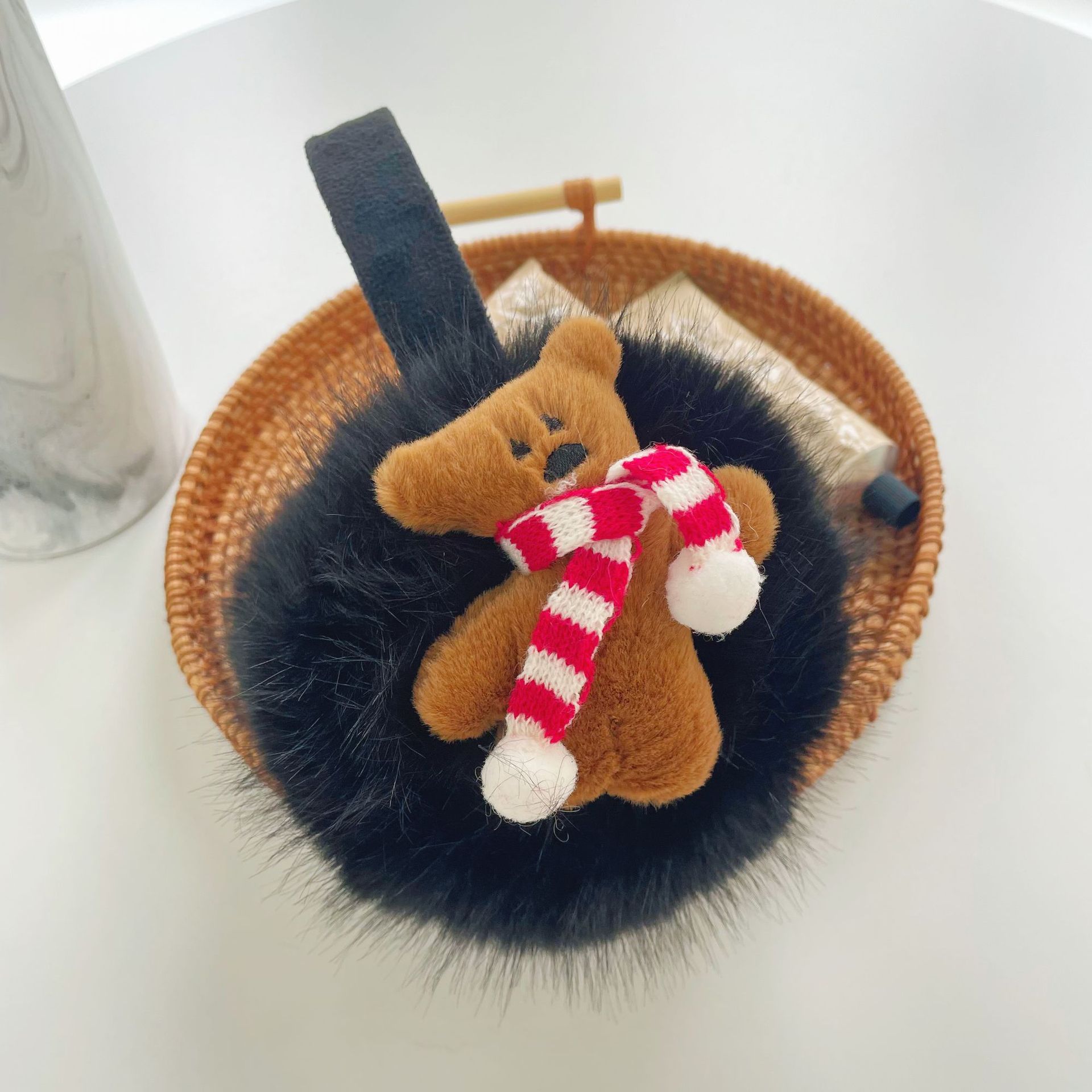2025년 신상 곰 귀마개 예쁜 봉제 만화 곰 귀마개  - Winter Clothing Earmuffs 리뷰 및 가격