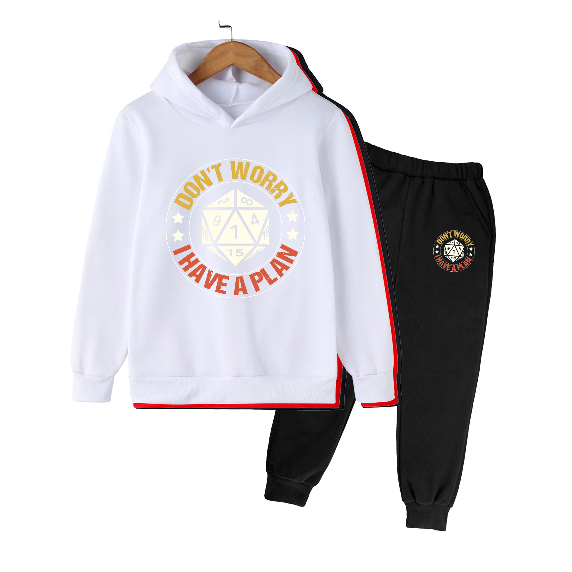 아동용 후드티와 스웨트팬츠 세트, DND 다이스 프린트 - Winter Clothing Dnd 리뷰 및 가격