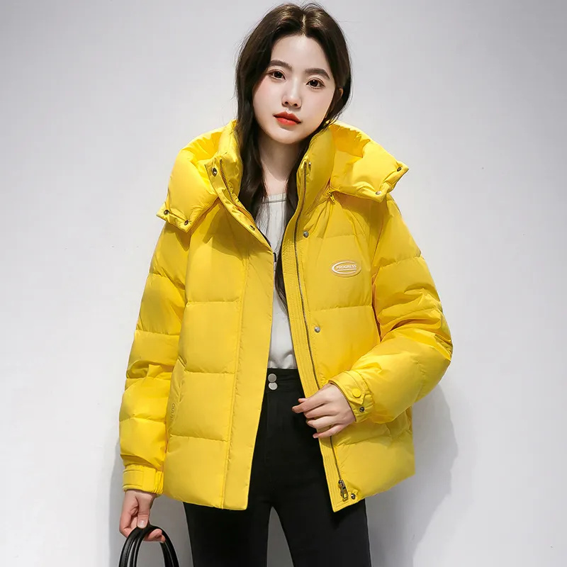 노란색 겨울 짧은 코트 여성 2025 새로운 두꺼운 코 - Yellow Winter Clothing 리뷰 및 가격
